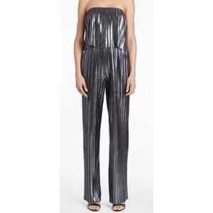 NEW AMANDA UPRICHARD collina jumpsuit in gunmetal
